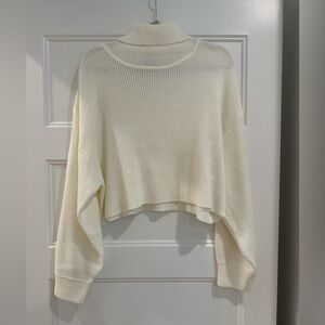 H&M Cream Ribbed Knit Sweater